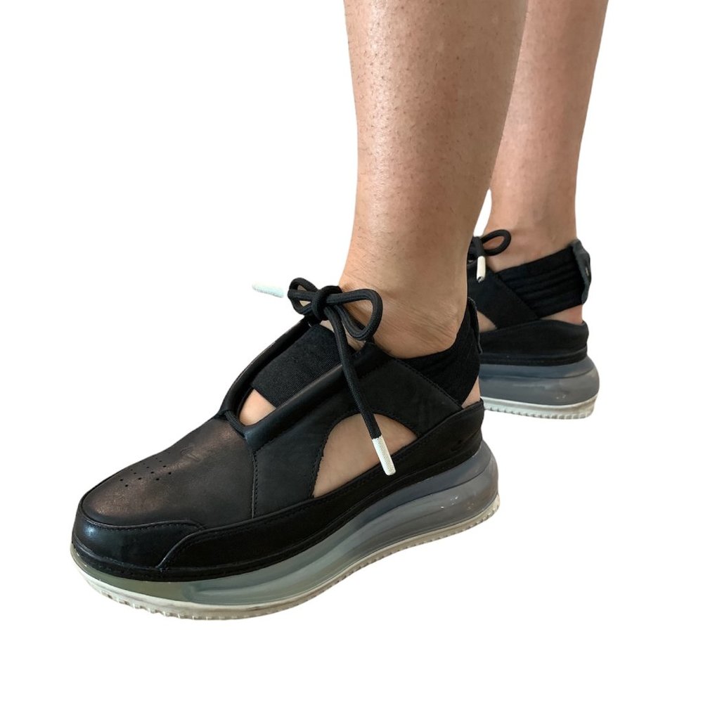 Nike Leather Cut-out Open-Back Sneakers